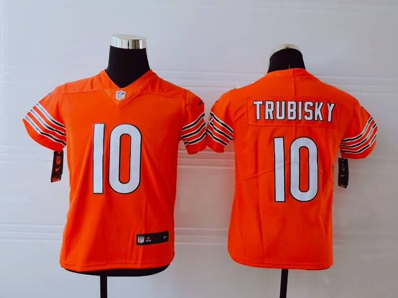 Kids Chicago Bears TRUBISKY #10 Orange NFL Jersey