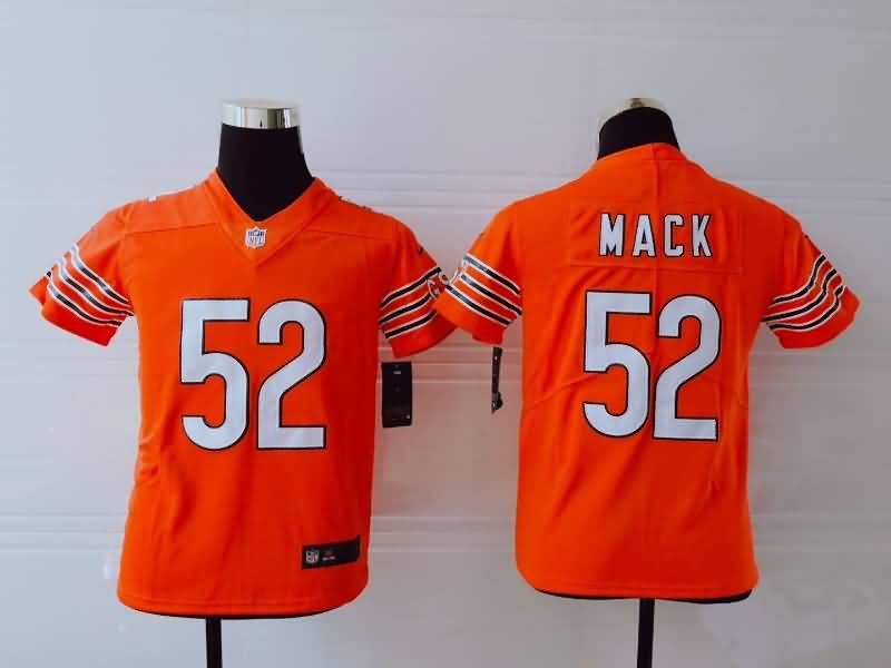 Kids Chicago Bears MACK #52 Orange NFL Jersey