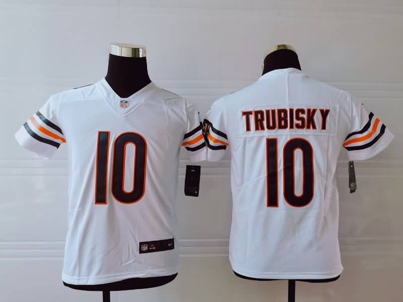 Kids Chicago Bears TRUBISKY #10 White NFL Jersey