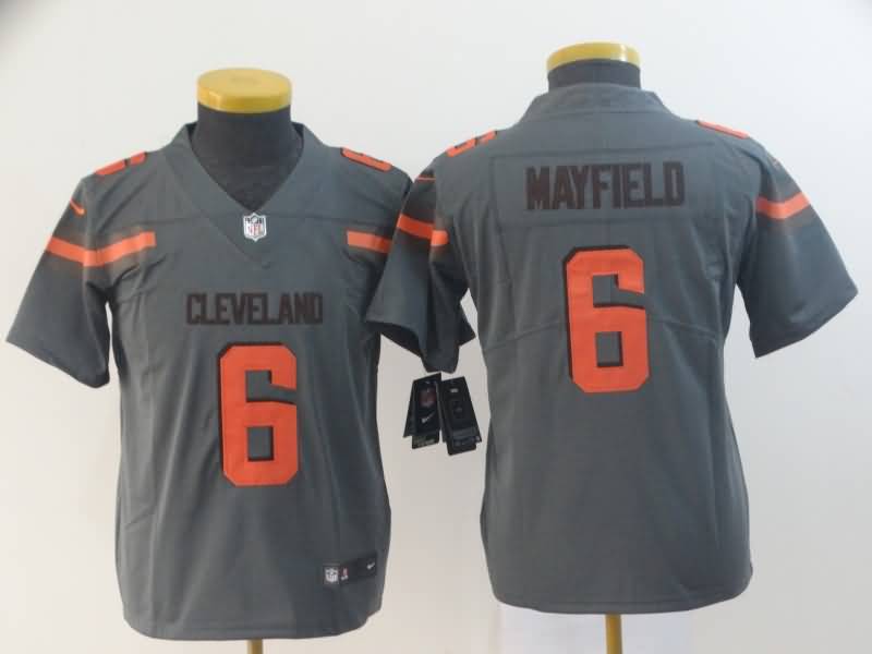 Kids Cleveland Browns MAYFIELD #6 Grey Inverted Legend NFL Jersey