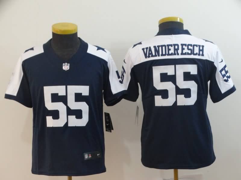 Kids Dallas Cowboys VANDER ESCH #55 Dark Blue NFL Jersey 02