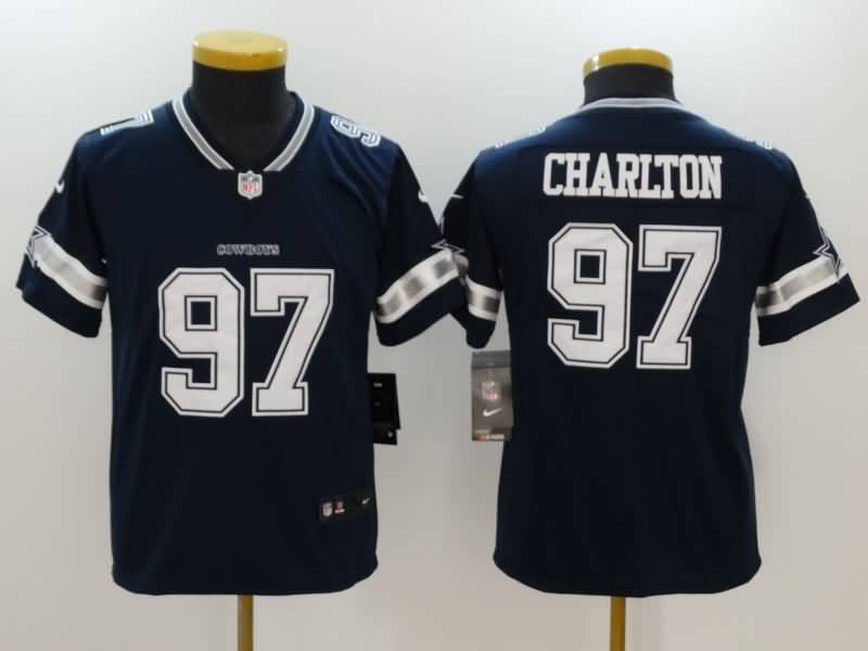 Kids Dallas Cowboys CHARLTON #97 Dark Blue NFL Jersey