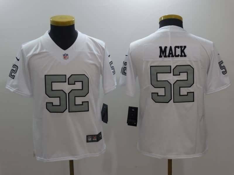 Kids Las Vegas Raiders MACK #52 White NFL Jersey