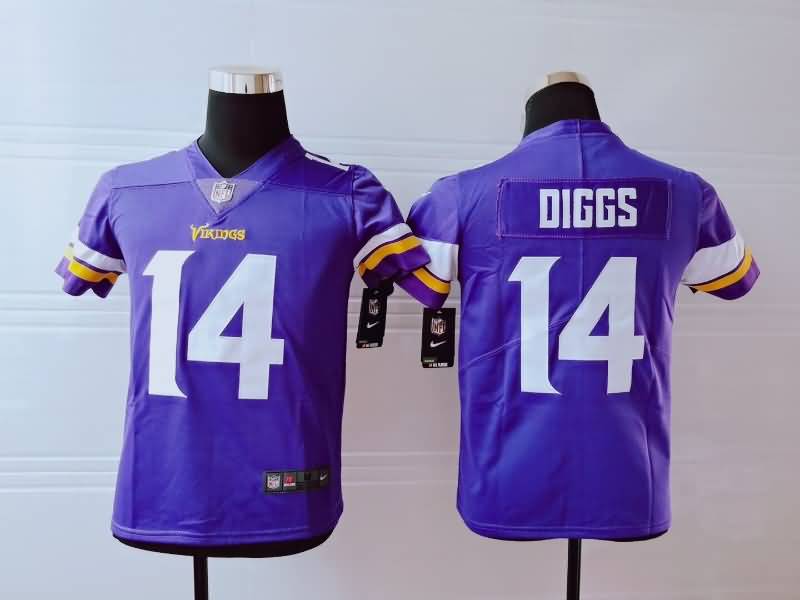 Kids Minnesota Vikings DIGGS #14 Purple NFL Jersey