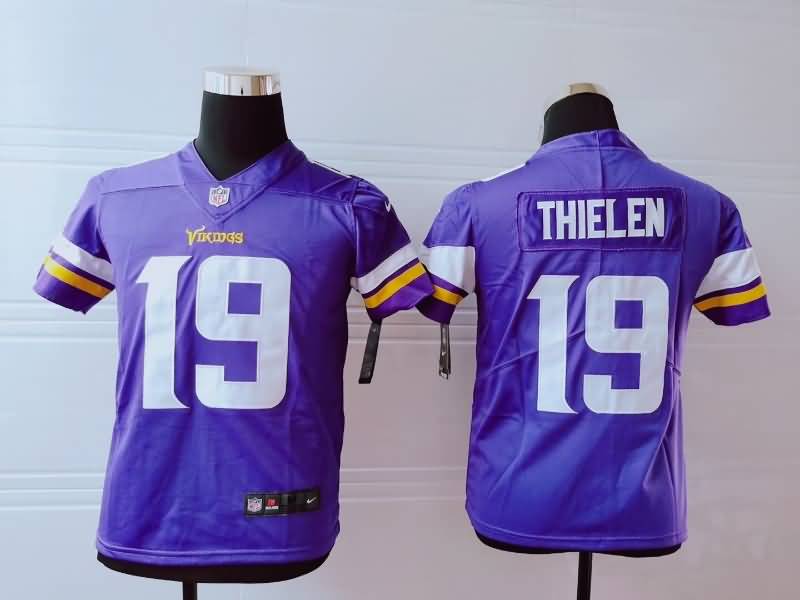 Kids Minnesota Vikings THIELEN #19 Purple NFL Jersey