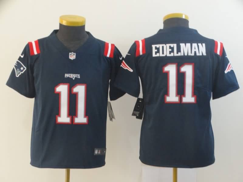 Kids New England Patriots EDELMAN #11 Dark Blue NFL Jersey 02