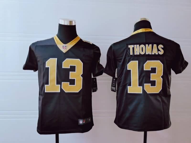 Kids New Orleans Saints THOMAS #13 Black NFL Jersey