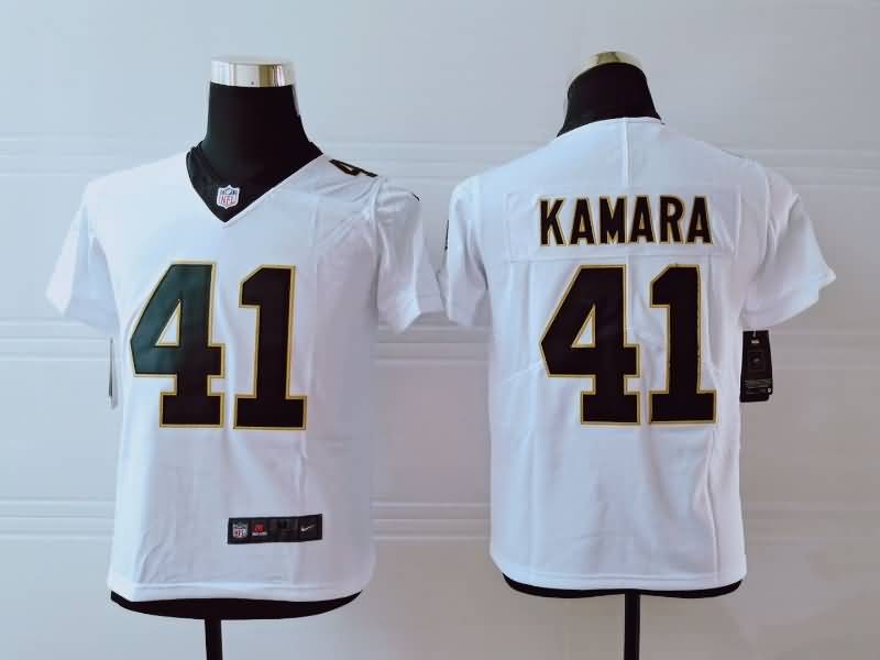 Kids New Orleans Saints KAMARA #41 White NFL Jersey