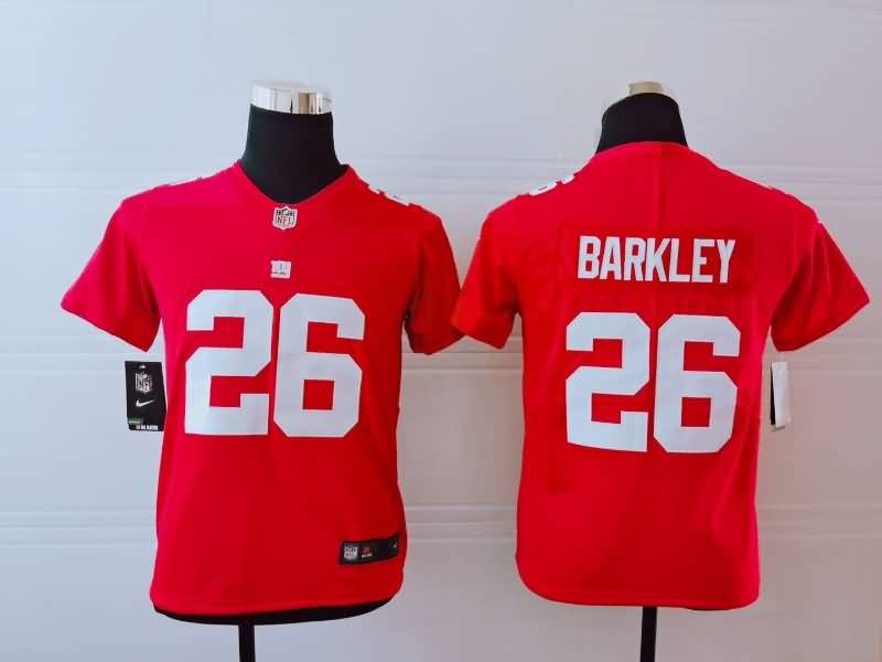 Kids New York Giants BARKLEY #26 Red Inverted Legend NFL Jersey