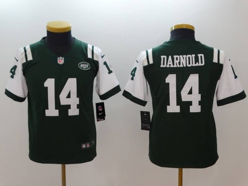 Kids New York Jets DARNOLD #14 Green NFL Jersey 02