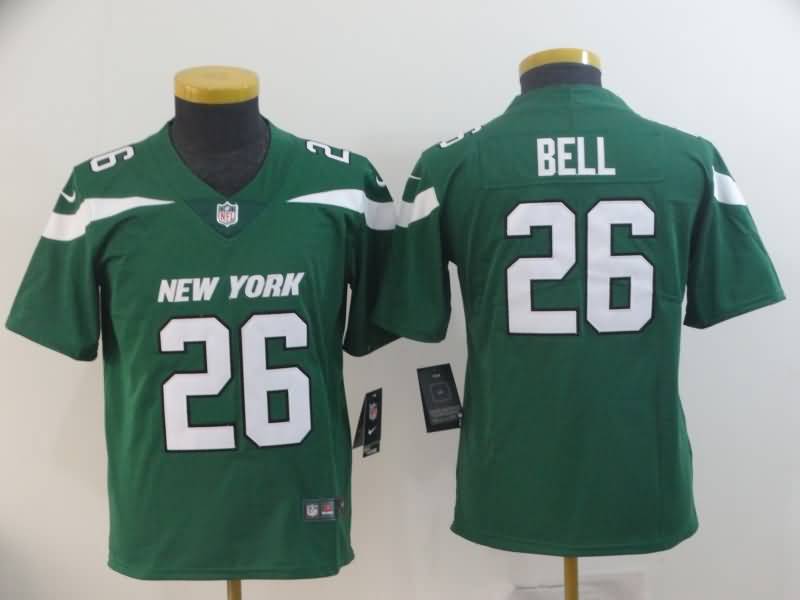 Kids New York Jets BELL #26 Green NFL Jersey