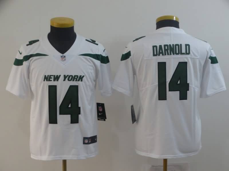 Kids New York Jets DARNOLD #14 White NFL Jersey