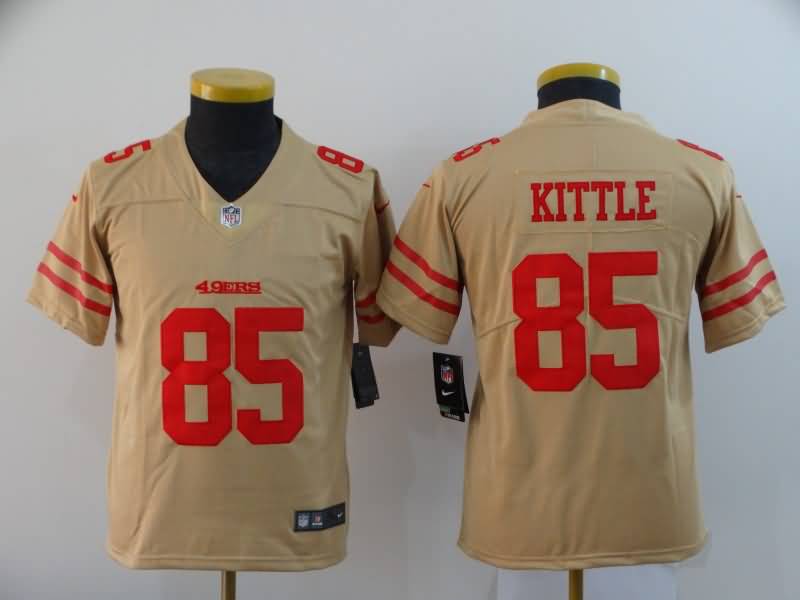 Kids San Francisco 49ers KITTLE #85 Grey Inverted Legend NFL Jersey