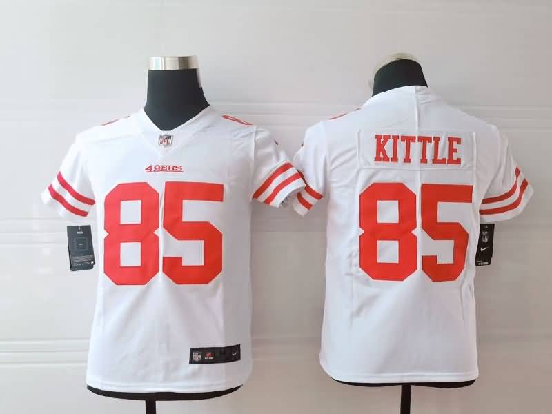 Kids San Francisco 49ers KITTLE #85 White NFL Jersey