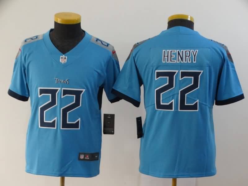 Kids Tennessee Titans HENRY #22 Blue NFL Jersey