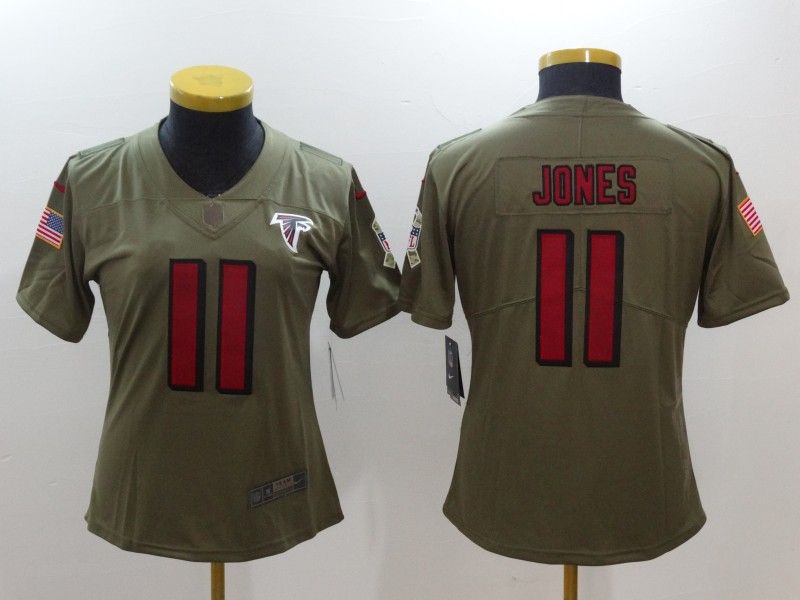 Atlanta Falcons JONES #11 Green Women NFL Jersey