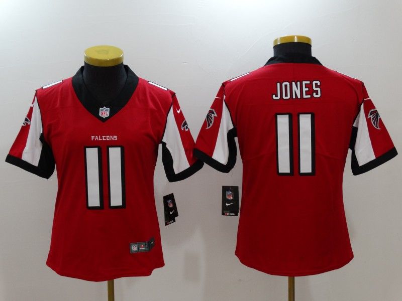 Atlanta Falcons JONES #11 Red Women NFL Jersey