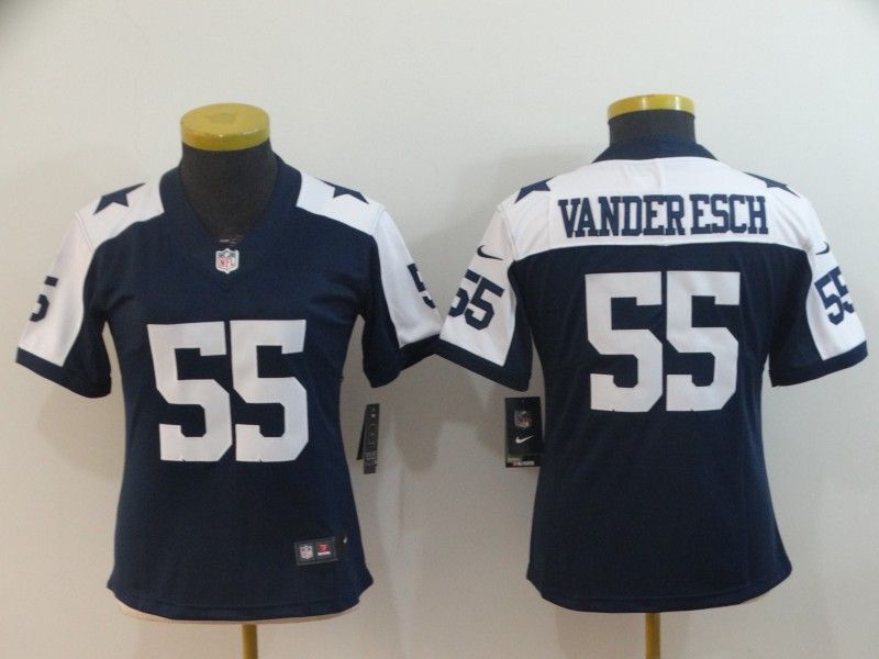 Dallas Cowboys VANDERESCH #55 Dark Blue Women NFL Jersey