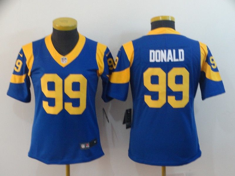 Los Angeles Rams DONALD #99 Blue Women NFL Jersey