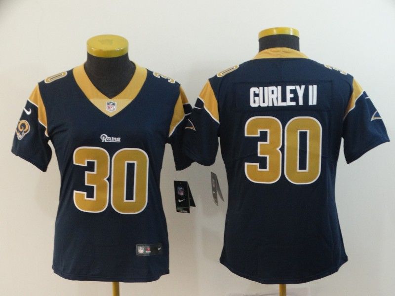 Los Angeles Rams GURLEY II #30 Dark Blue Women NFL Jersey