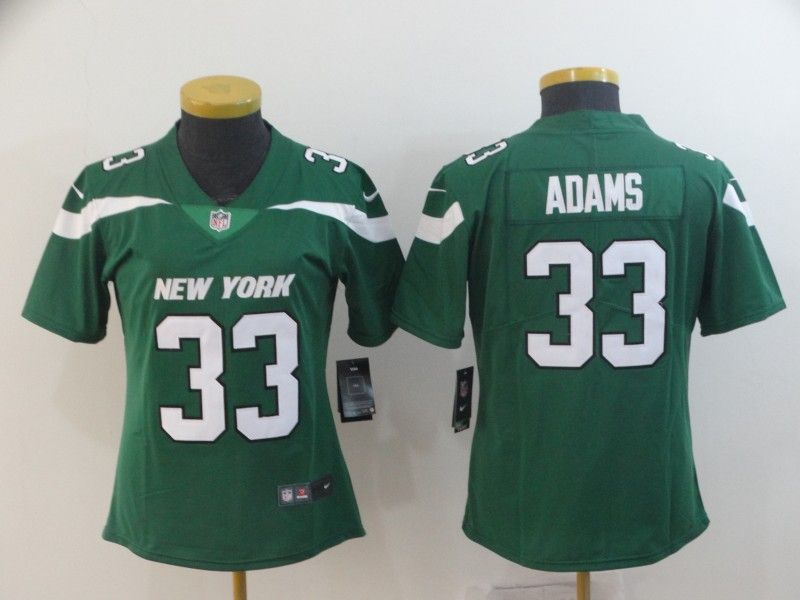 New York Jets ADAMS #33 Green Women NFL Jersey