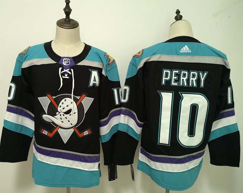 Anaheim Ducks PERRY #10 Black NHL Jersey 02