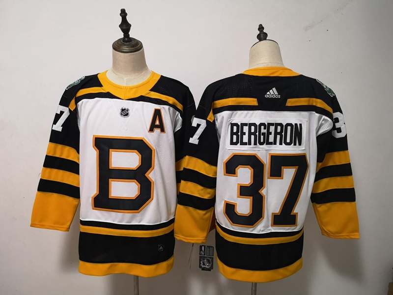Boston Bruins BERGERON #37 White Classics NHL Jersey