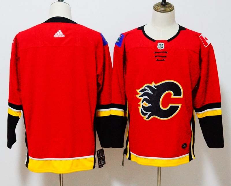 Calgary Flames Curstom Red NHL Jersey