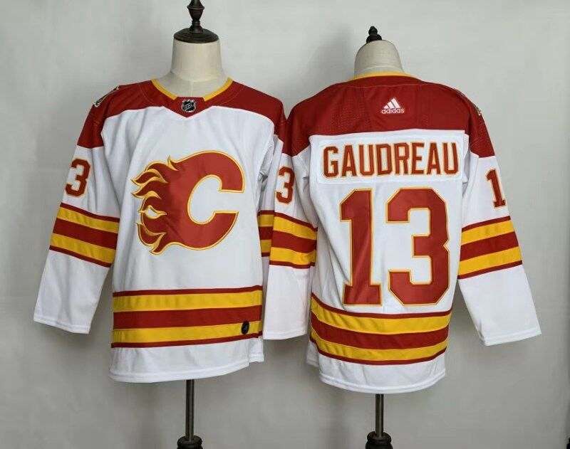 Calgary Flames GAUDREAU #13 White Classsics NHL Jersey