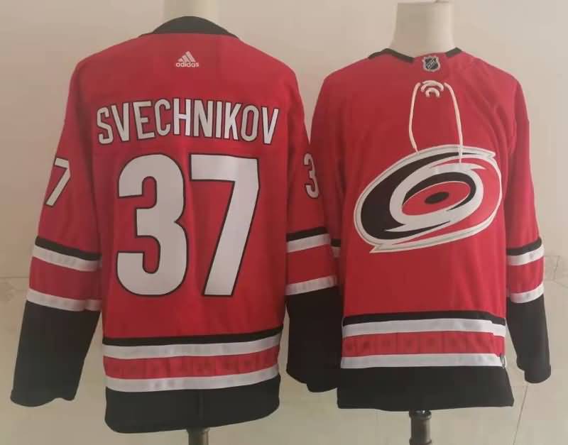 Carolina Hurricanes SVECHNIKOV #37 Red NHL Jersey