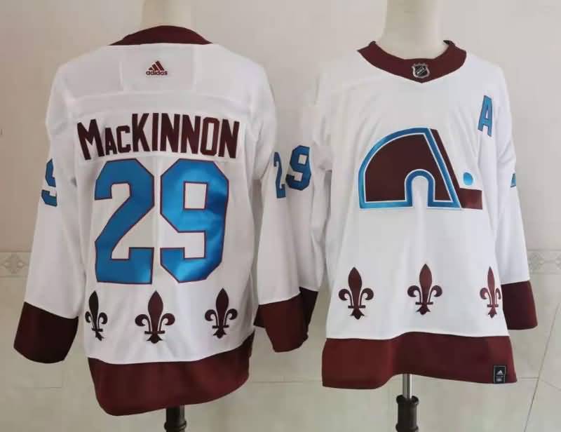 Colorado Avalanche MACKINNON #29 White Classica NHL Jersey
