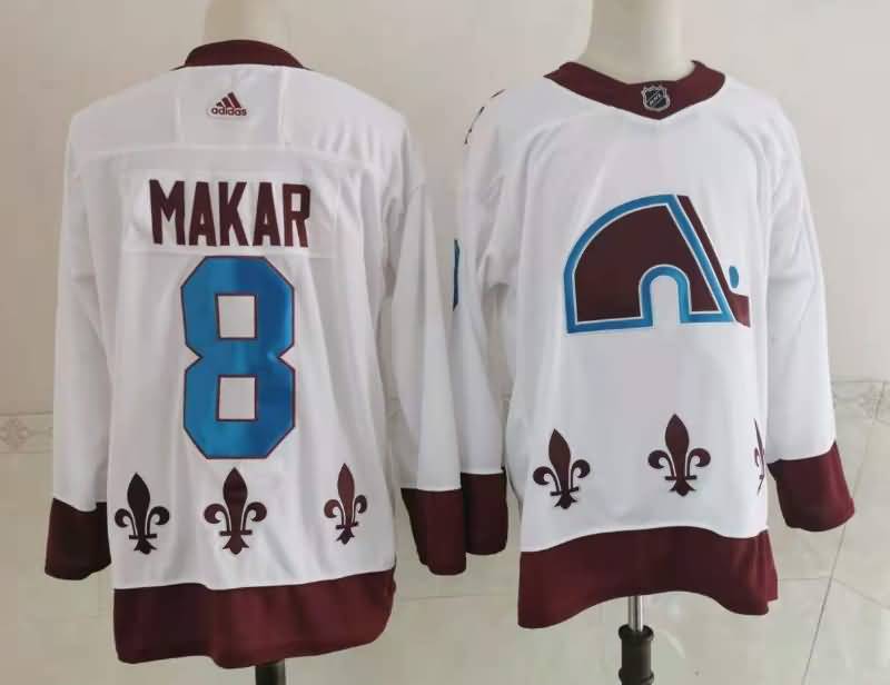 Colorado Avalanche MAKAR #8 White Classica NHL Jersey