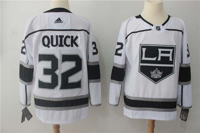 Los Angeles Kings QUICK #32 White NHL Jersey
