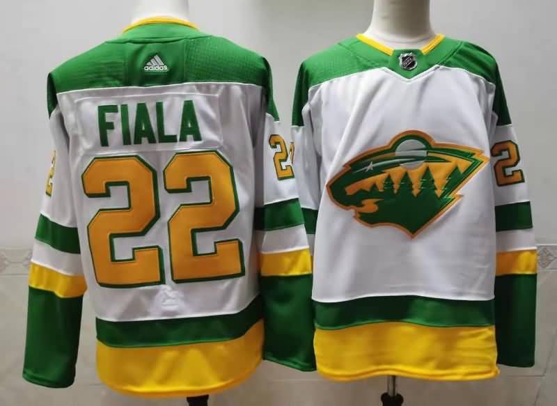 Minnesota Wild FIALA #22 White NHL Jersey