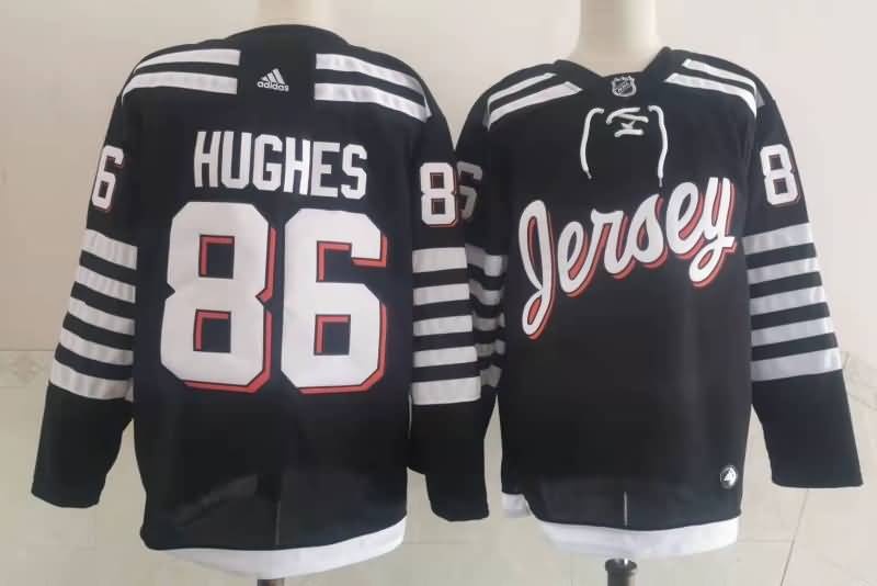 New Jersey Devils HUGHES #86 Black NHL Jersey