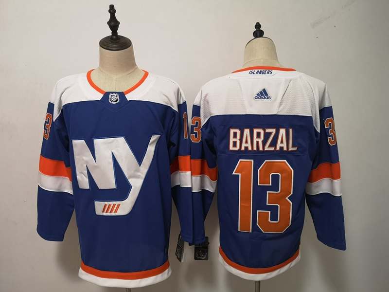 New York Islanders BARZAL #13 Blue NHL Jersey 02