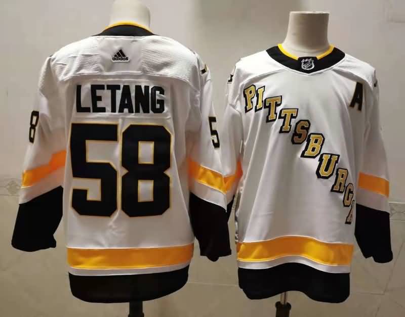 Pittsburgh Penguins LETANG #58 White NHL Jersey 02