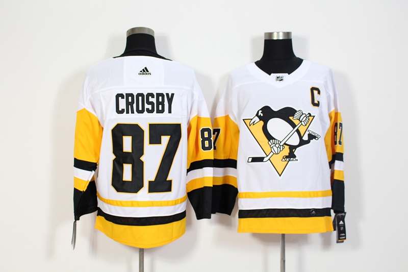 Pittsburgh Penguins CROSBY #87 White NHL Jersey