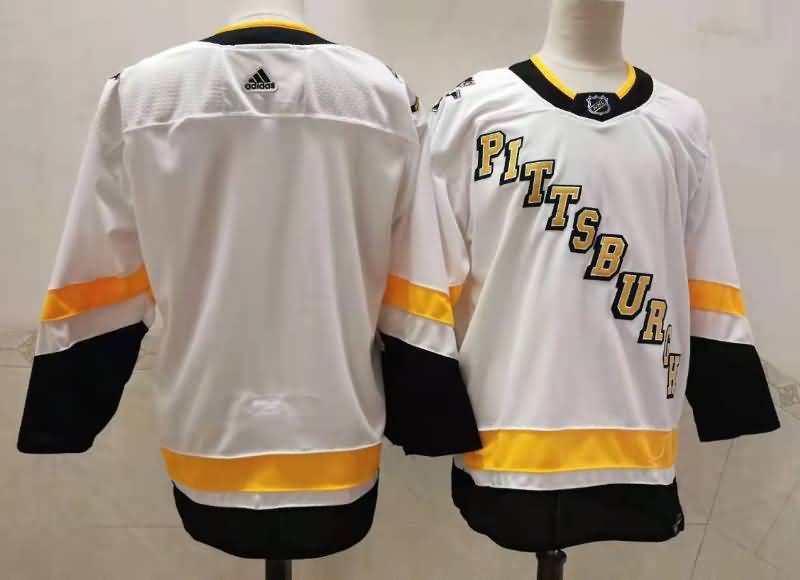 Pittsburgh Penguins Custom White NHL Jersey 02