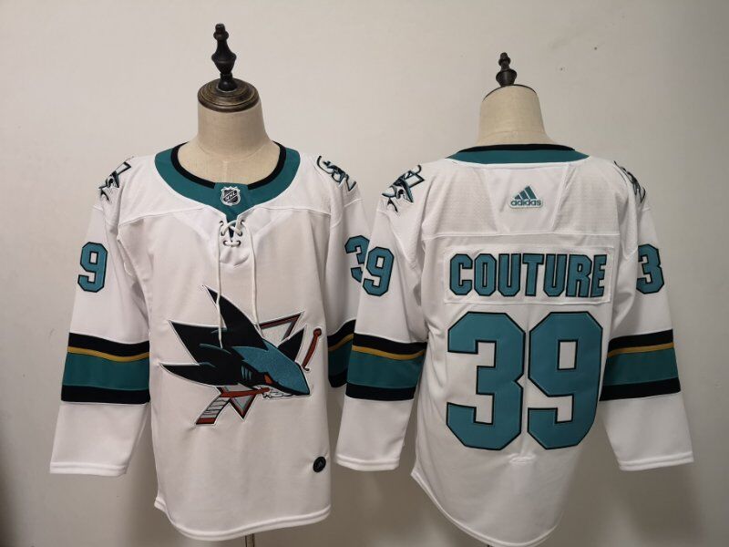 San Jose Sharks COUTURE #39 White NHL Jersey