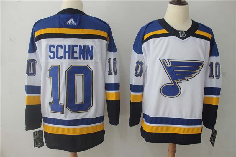 St Louis Blues SCHENN #10 White NHL Jersey