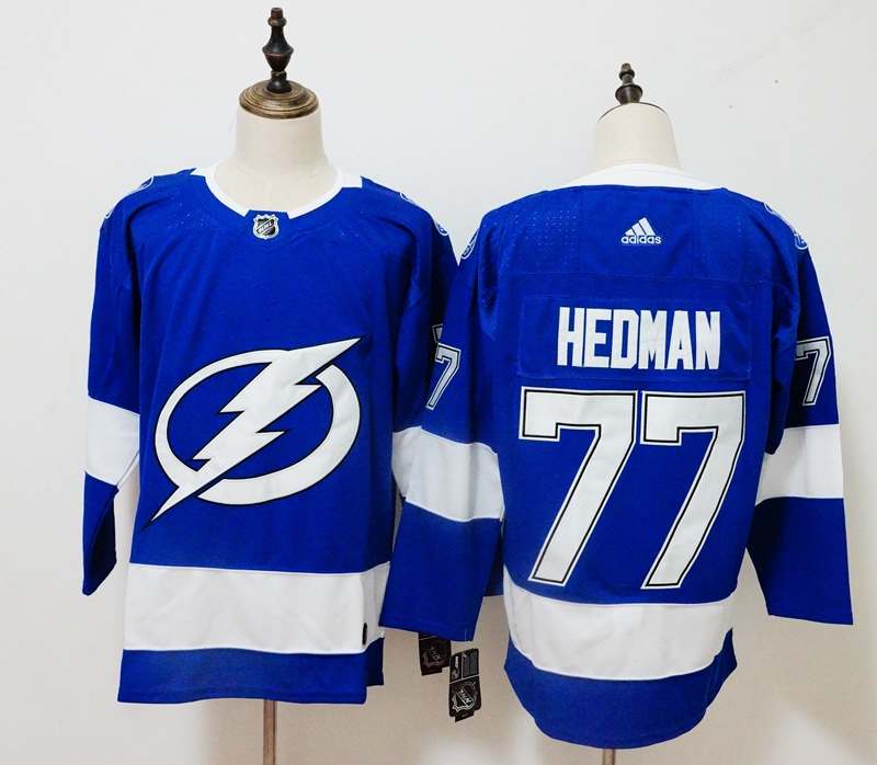 Tampa Bay Lightning HEDMAN #77 Blue NHL Jersey