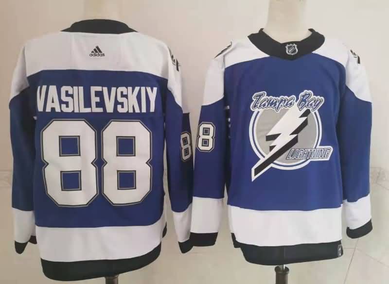 Tampa Bay Lightning VASILEVSKIY #88 Blue NHL Jersey 02