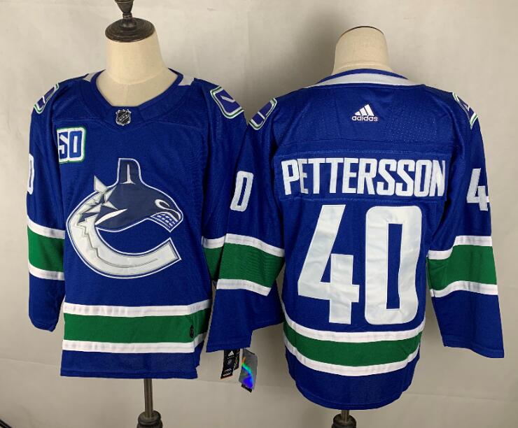 Vancouver Canucks PETTERSSON #40 Blue NHL Jersey 02