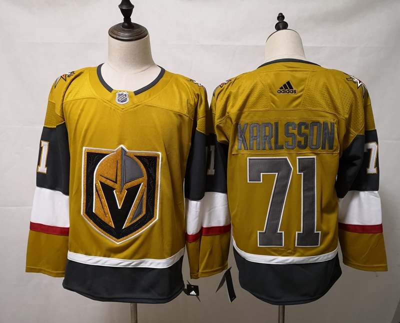 Vegas Golden Knights KARLSSON #71 Golden NHL Jersey