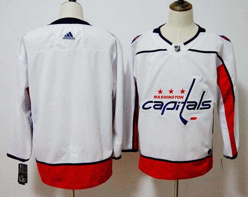 Washington Capitals Custom White NHL Jersey