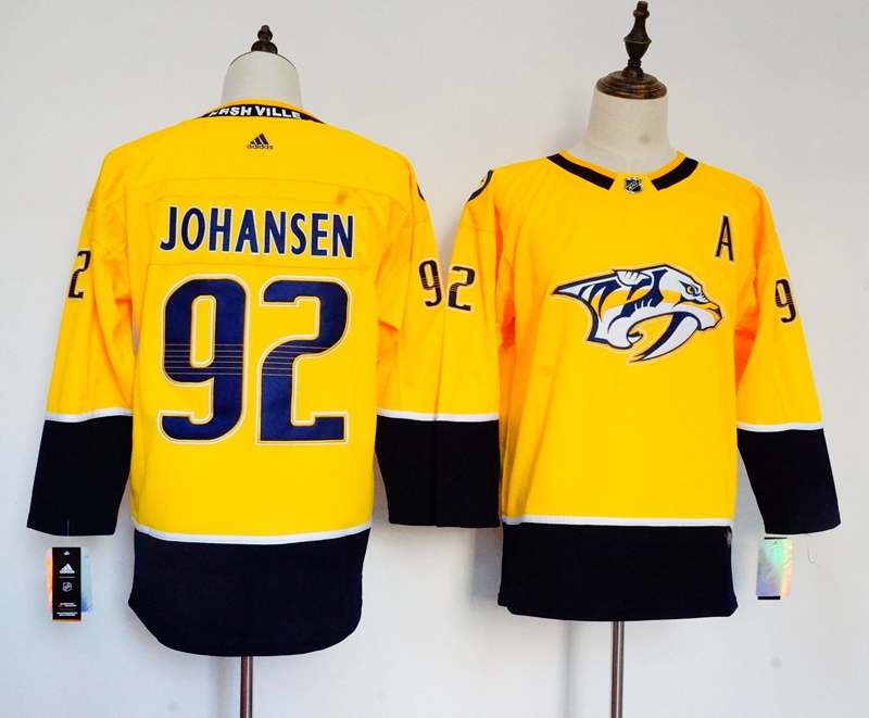 Nashville Predators JOHANSEN #92 Yellow Women NHL Jersey