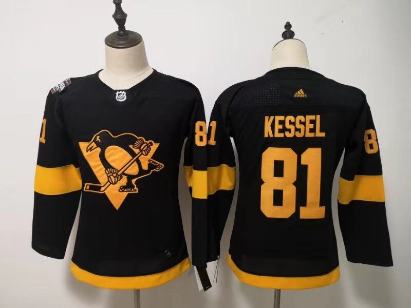 Pittsburgh Penguins KESSEL #81 Black Women NHL Jersey