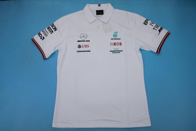 Thailand Quality(AAA) 2021 Mercedes White Polo Soccer T-Shirt