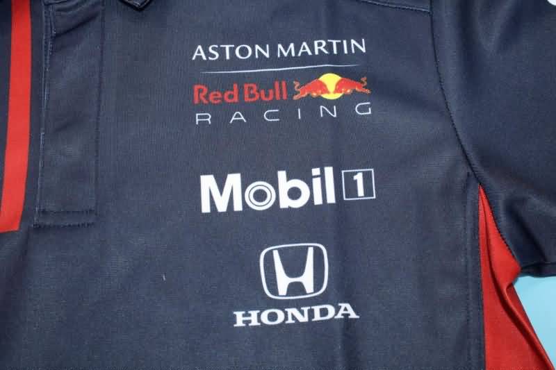 Thailand Quality(AAA) 2021 Red Bull Black Polo Soccer T-Shirt